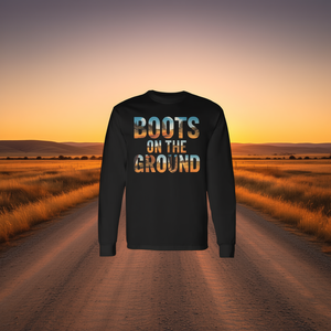 Maglietta a maniche lunghe Boots on Da Ground Western Linedance, maglietta promozionale in stile western - Product Image 3