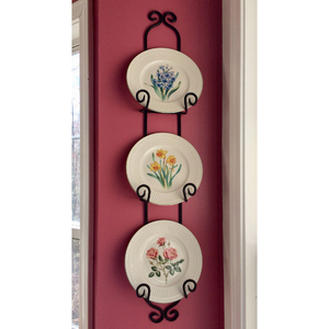 Novelty Iron Metal Plate Rack Black Finished Perfect For Kitchenware <b>Tabletop</b> Standing Multifunction Plate <b>Storage</b> Holder - Product Image 4