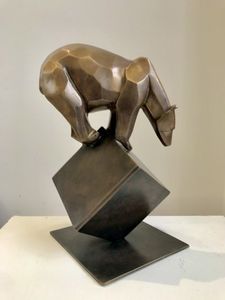 Copper Horse Showpiece with Brass Peacock Handicraft Religious Home <b>Decor</b> for Weddings Anniversaries Featuring Portrait Pattern - Product Image 2