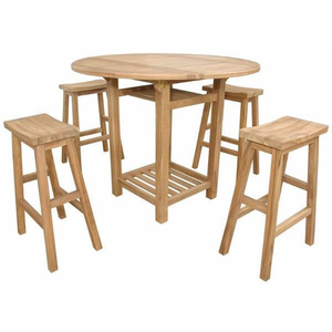 ENSEMBLE DE TABLE DE BAR EN BOIS DE TECK FABRIQUÉ EN INDONÉSIE - Product Image 1