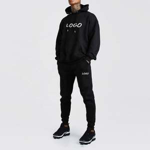 Conjunto Deportivo Unisex Ecológico de Dos Piezas con Estampado Sólido, Sudadera con Capucha y Pantalones para Entrenamiento Deportivo - Product Image 1