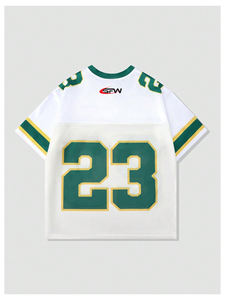 Maillot de football américain et de rugby unisexe personnalisé maille respirante avec numéro de nom d'équipe brodé maillot de football américain court - Product Image 2