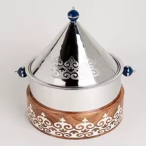 Olla Caliente de Madera Cortada con Láser, Cazuela Hecha a Mano de Primera Calidad, Calentador de Comida de Metal de Diseño Más Vendido - Product Image 5