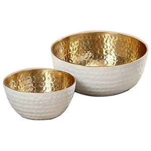 Rounded Shape Brass Bowl Caterers and Canteens Wedding Food Server Bowl Home Tableware Decoration Large Fruit <b>Storage</b> Bowl - Product Image 2