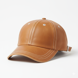 หมวกหนังแท้ ปรับขนาดได้ สำหรับผู้ชายและผู้หญิง หมวกหนังคุณภาพพรีเมียม สไตล์ลำลอง สตรีทแวร์ มี 5 สีให้เลือก - Product Image 2