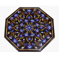 Pietra Dura Marmor-Intarsien Couchtisch Langlebige Wohnzimmermöbel Mogul-Kunst Inspirierte Traditionelle Einrichtung
