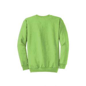 Sweat-shirt à col rond décontracté vert clair pour hommes pull en coton et polyester mélangé avec logo personnalisé pour l'hiver Streetwear Fashion - Product Image 2