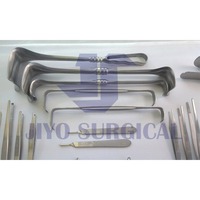 Conjunto básico de laparotomía de 104 piezas, instrumentos quirúrgicos superiores para cirugía abdominal, fuente de alimentación Manual, punta superior dorada, gran oferta