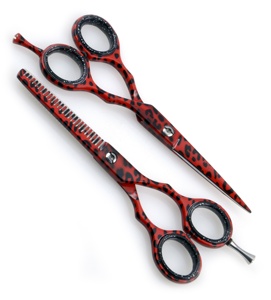 Ciseaux amincissants de cheveux de salon professionnel 5.5 6.0 pouces Design bleu cisailles de coiffeur droites en acier inoxydable outil de beauté pointu - Product Image 6