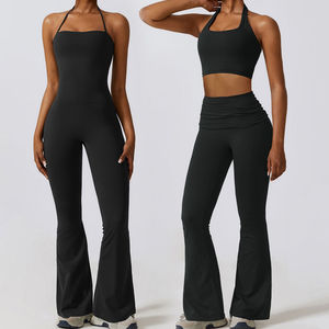 Mallas acampanadas holgadas para mujer Ropa activa Deportes Calcaports Calca Legging Control de barriga Leggings de levantamiento de glúteos - Product Image 5