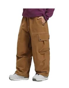 Pantalones de esquí Polartec para hombre, holgados, estilo holgado, invierno, exterior, snowboard, impermeables, cálidos, pantalones térmicos, ropa de calle - Product Image 2