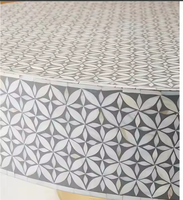 Table basse de luxe en nacre, design incrusté complexe, fabrication artisanale, écologique, artisanat traditionnel, meubles pour la décoration de la maison
