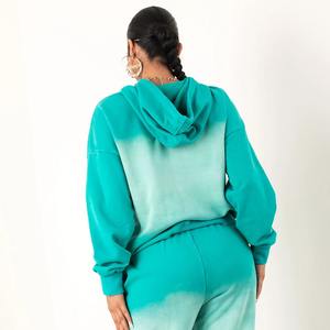 2025 hivers Vintage lavage à l'acide recadrée évasé survêtement ensemble pour femmes 400 GSM lourd polaire soleil délavé respirant - Product Image 2