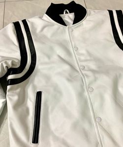 Haute qualité support personnalisé laine cuir Varsity Baseball vestes pour hommes hiver saison automne gros blanc toile Camouflage - Product Image 1