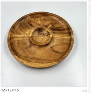 Bandeja de Servir de Madera de Acacia Hecha a Mano, Ecológica y de Primera Calidad, con 5 Orificios, Estilo Antiguo, Decoración para Bodas, Regalo - Product Image 2