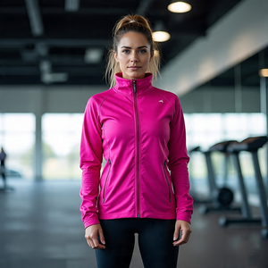 Sport Polyester Bomber Veste Femmes Formation Col Montant Multi Panneau Running Fitness Matelassé Coupe-Vent Respirant Camionneur - Product Image 1