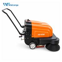 AS-690 Nouvelle balayeuse de sol à batterie 12V haute efficacité, largeur de balayage de 1280 mm, machine de nettoyage industrielle électrique, fonction de pulvérisation d'eau
