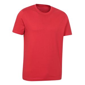 เสื้อยืดคอกลมแขนสั้นผู้ชายไซส์ใหญ่ คุณภาพสูง ปรับแต่งโลโก้ได้ ระบายอากาศดี เป็นมิตรกับสิ่งแวดล้อม ปักลาย สีแดงล้วน - Product Image 1