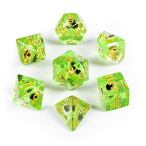 Factory Wholesale Dungeons and Dragons D&amp;D Role Playing Games Polyhedral Resin <strong>Dice</strong> <strong>Set</strong> 16mm Square Green - Product Image 4