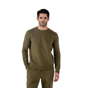 Mens <b>Plain</b> <b>Sweatshirt</b> Soft Cotton Fleece Regular Fit Long Sleeve Winter Top for Casual & Active Wear - Product Image 2