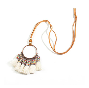 Boho Design fait à la main collier ras du cou indien à la mode pour les femmes bijoux Long gland collier à vendre - Product Image 6