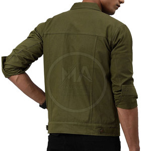Chaqueta de Mezclilla para Hombre, Talla Grande, Invierno, Casual, Transpirable, de Secado Rápido, con Logotipo Personalizado Impreso en la Parte Delantera, 100% Algodón, Alta Calidad a Bajo Precio - Product Image 3