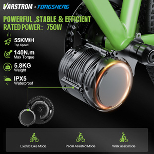 <span class=keywords><strong>Kit</strong></span> de conversion de vélo électrique Varstrom TSDZ8 48V 750W avec moteur central, affichage EKD01, accélérateur, capteur de couple et de cadence - Product Image 5