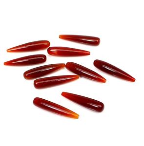 Pierre d'agates rouge rose rouge lisse en forme de goutte orange cornaline onyx perles en vrac pour la fabrication de bijoux pierres précieuses - Product Image 2