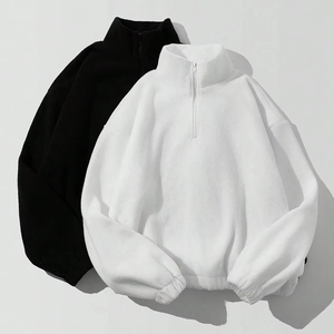 Sudadera de mujer Casual Stand Collar manga larga cómoda moda y transpirable cuello alto cremallera sudaderas cortas para mujer - Product Image 1