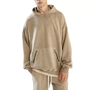 Nouveau style – Sweat à capuche uni pour homme, effet délavé, idéal pour l'hiver – Qualité supérieure, service OEM personnalisé, en tissu polaire coupe-vent - Product Image 1