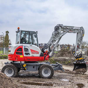 Mini-excavatrice mobile d'origine Takeuchi TB370W à vendre en gros, 7 tonnes, roues en caoutchouc, pelle hydraulique pour travaux de construction urbaine - Product Image 6