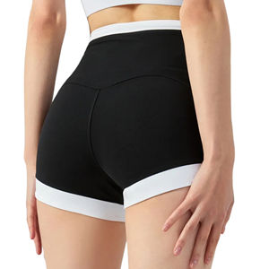 Femmes taille haute trois points 3/4 Slip Shorts décontracté hanche ascenseur couleur bloqué sport Leggings chaud tricoté pour des vêtements de plein air - Product Image 2