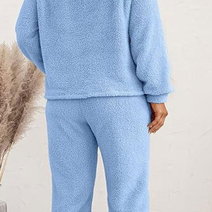 2024 à la mode femmes polaire deux pièces ensemble élégant femmes polaire costume qualité élégant femmes polaire survêtement - Product Image 6