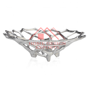 Décoration de table en métal aluminium fait main et bol à fruits - Product Image 2