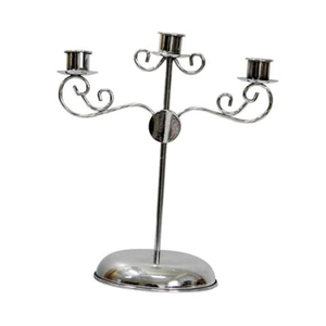 Photophore décoratif classique 3 bras chandelier candélabre pour décoration intérieure ornement Argent au meilleur prix - Product Image 3