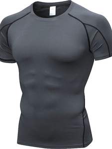 Nuevas camisetas Dry Fit para hombre, camisetas de manga corta para entrenamiento atlético en el gimnasio para correr para hombre - Product Image 4