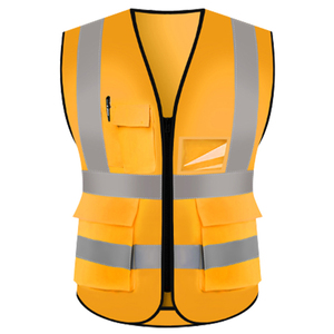 Gilet de sécurité haute visibilité ANSI Classe 2, imperméable, avec LED clignotantes, léger, pour moto, travaux de construction et sécurité extérieure - Product Image 2