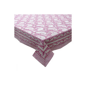 Exquisito mantel de algodón 100% hecho a mano, la más nueva tendencia, cubierta de mesa para eventos con diseños impresos en bloques a la venta - Product Image 5