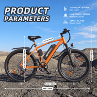 Vélo électrique de montagne Unibike, 7 vitesses, en stock UE, vente en gros, vélo de banlieue, livraison gratuite