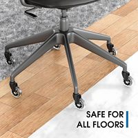 Offres Spéciales 5 un ensemble noir Pu Chaire roulettes roues roulette transparente souple