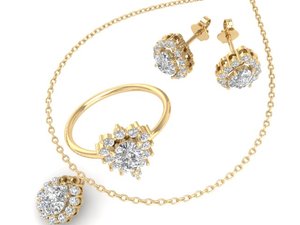 REYES OEM ODM personnalisé 925 argent Sterling Moissanite boucles d'oreilles ensembles prix de gros femmes mariage ensembles de mariée bijoux fins - Product Image 3