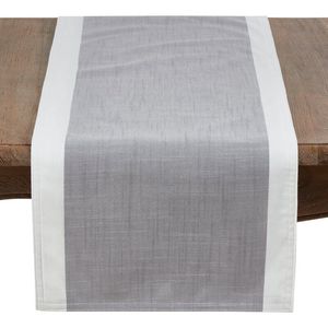 Natural linen table <b>runners</b> with subtle embroidery work complementing dining table aesthetics calm interior styling homes - Product Image 3