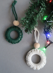 Macrame พวงมาลาขนาดเล็กสำหรับตกแต่งต้นไม้หรือแหวนผ้าเช็ดปาก - Product Image 2