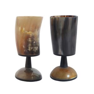 Best Selling Viking Real Horn Mug Set 2-Piece <b>Jam</b> Shape 150 ml Capacity 100% Authentic Ox Horn Hand Grip Design Vintage Style - Product Image 4