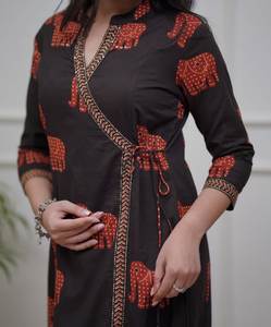 Ensembles Kurti en coton prêt-à-porter Fournisseur mondial de vêtements ethniques indiens comprenant des bas et des dupattas pour la fête - Product Image 5