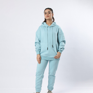 Ropa deportiva con logotipo personalizado, chándal de entrenamiento, fitness, Polar, sudadera de talla grande y pantalones de chándal, conjuntos de chándal para mujer - Product Image 1