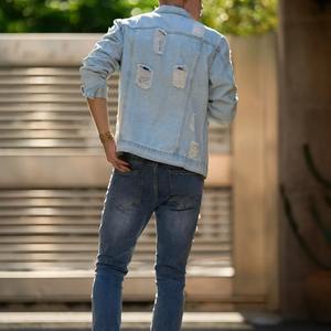 Vestes personnalisées pour hommes de qualité supérieure respirantes 100% coton vestes stylisées en denim pour hommes veste décontractée en jean pour hommes vente en gros - Product Image 6