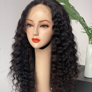 Meilleur prix birman bouclé 13X4 pour perruques avant de lacet cheveux humains longs pré plumés avec des cheveux de bébé couleur orange marque mondiale de cheveux - Product Image 1