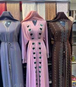 Best Quality Handmade Sequined Hand Embroidered Beaded Vintage Premium Nida Abaya Anti-Pilling Meera Fashion Designers - Product Image 5
