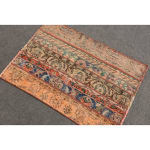 Bohemian Classic Large Area Rectangle Turkish Rug 2.5 X 3.4ft <b>Yellow</b> Vintage Pattern <b>Wool</b> Latex for Teenagers Hallway Use - Product Image 4